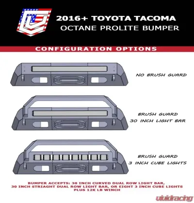 Chassis Unlimited Octane Prolite Front Winch Bumper Toyota Tacoma 2012-2015 - CUB990221
