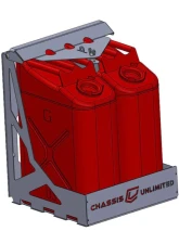 Chassis Unlimited Dual Fuel/Water Can Mount Fits Swing Out Bumper                                     - CUB960001 - Image 6