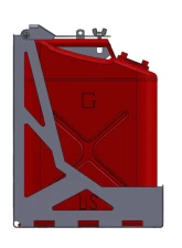 Chassis Unlimited Dual Fuel/Water Can Mount Fits Swing Out Bumper                                     - CUB960001 - Image 7