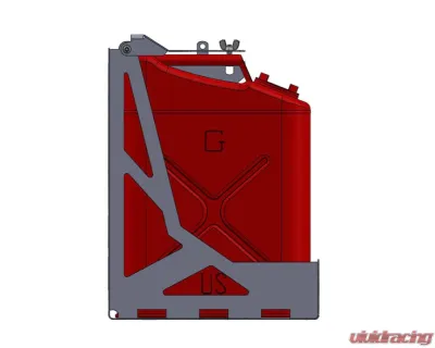 Chassis Unlimited Dual Fuel/Water Can Mount Fits Swing Out Bumper - CUB960001