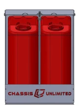 Chassis Unlimited Dual Fuel/Water Can Mount Fits Swing Out Bumper                                     - CUB960001 - Image 8