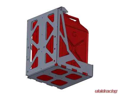 Chassis Unlimited Dual Fuel/Water Can Mount Fits Swing Out Bumper - CUB960001