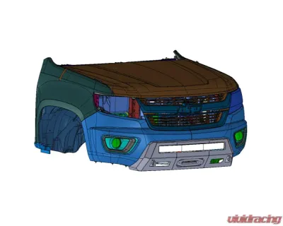 Chassis Unlimited Prolite Series Winch Bumper Chevrolet Colorado 2015-2020 - CUB990201