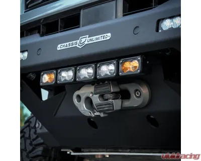 Chassis Unlimited RTS Series Front Winch Bumper - Textured Black w/ Parking Sensor Cutouts Toyota Tacoma 2024+ - CUB10782