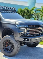 Chassis Unlimited Octane Series Front Winch Bumper - Raw Steel w/ Parking Sensor Cutouts Chevrolet Tahoe | Suburban 2021-2024                                     - CUB940842RAW - Image 2