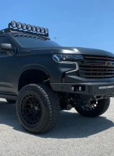 Chassis Unlimited Octane Series Front Winch Bumper - Raw Steel w/ Parking Sensor Cutouts Chevrolet Tahoe | Suburban 2021-2024                                     - CUB940842RAW - Image 3