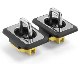 Bull Ring 1 Pair Hand Card Stainless Steele Raised Fit Tie-Down Anchor Ford | Chevrolet | GMC | Dodge 1995-2018