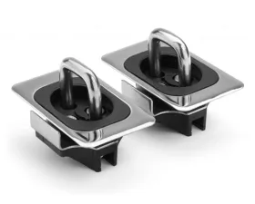 Bull Ring 1 Pair Hand Card Stainless Steel Flush Fit Retractable Tie Down Anchors Dodge Ram | Toyota Tundra | Hyundai Santa Cruz 1995-2025