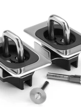 Bull Ring 1 Pair Hand Card Stainless Steel Flush Fit Retractable Tie Down Anchors Dodge Ram | Toyota Tundra | Hyundai Santa Cruz 1995-2025                                     - 4068-HC - Image 2