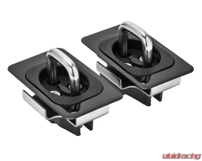 Bull Ring 1 Pair Gunmetal Flush Fit Retractable Tie Down Anchors Dodge Ram | Toyota Tundra | Hyundai Santa Cruz 1995-2025 - 5068