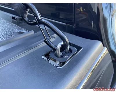 Bull Ring 1 Pair Gunmetal Flush Fit Retractable Tie Down Anchors Dodge Ram | Toyota Tundra | Hyundai Santa Cruz 1995-2025 - 5068