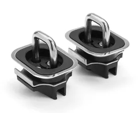 Bull Ring 1 Pair Front/Rear Shorty Low Profile Retractable Tie Down Anchors Ford F150 | Raptor 1998-2014
