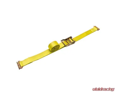 Bull Ring 2" x 12' Ratchet Strap with E-track Fitting Yellow - No Logo - R-2600-B