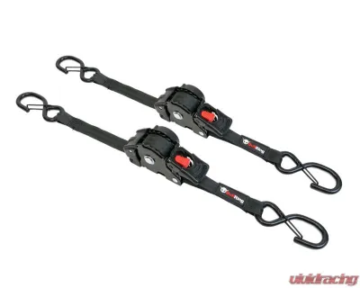 Bull Ring 1" x 10' Retractable Ratchet Tie Down (2 Pack) - R1300