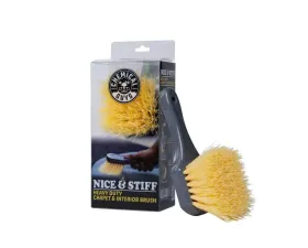Chemical Guys Yellow Stiffy Brush for Carpets and Durable Surfaces