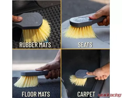 Chemical Guys Yellow Stiffy Brush for Carpets and Durable Surfaces - ACCG02