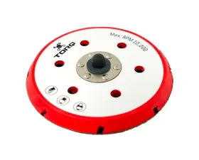 Chemical Guys 6inch TORQ R5 Dual-Action Red Backing Plate with Hyper Flex Technology