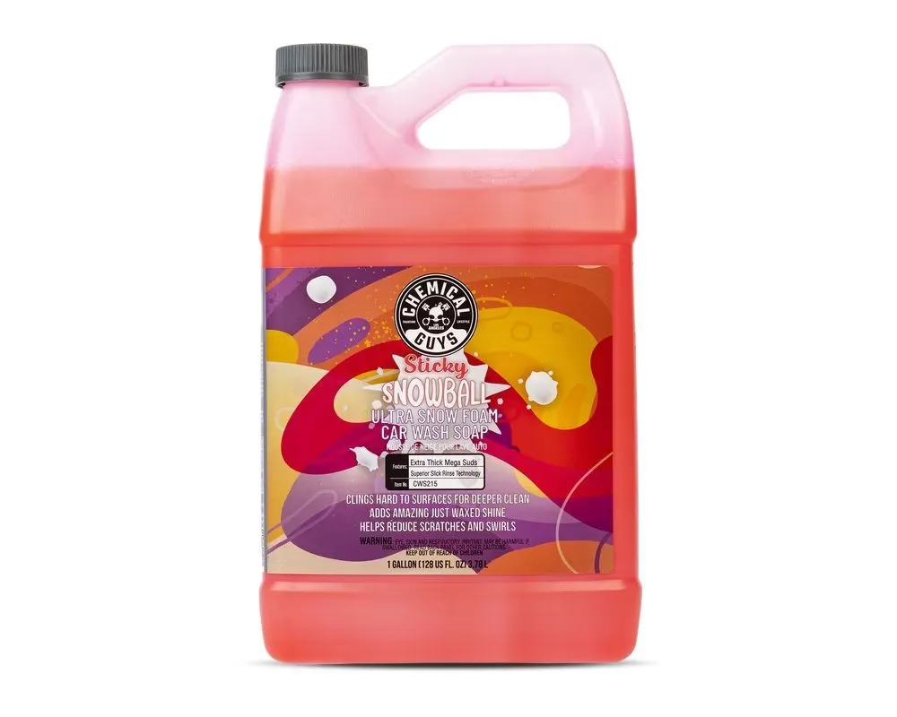 Chemical Guys 1 Gallon Sticky Snowball Snow Foam Auto Wash - CWS215