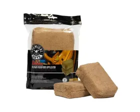 Chemical Guys 2Pack 5inch x 3inch x 1.5inch Tan Workhorse Microfiber Applicator