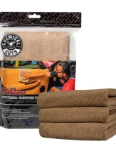 Chemical Guys 3Pack 16inch x 16inch Tan Workhorse Professional Microfiber Towel                                     - MIC34403 - Image 2