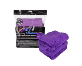 Chemical Guys 3Pack 16inch x 16inch Purple Ultra Edgeless Microfiber Towel