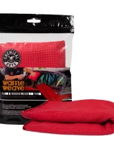 Chemical Guys 24inch x 16inch Red Waffle Weave Glass and Window Microfiber Towel                                     - MIC707 - Image 3