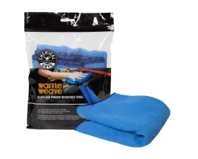 Chemical Guys 24inch x 16inch Blue Waffle Weave Glass and Window Microfiber Towel