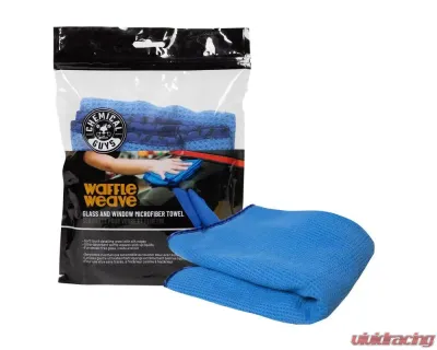 Chemical Guys 24inch x 16inch Blue Waffle Weave Glass and Window Microfiber Towel - MIC708