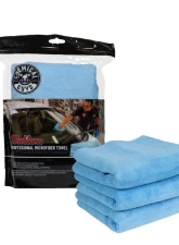 Chemical Guys Microfiber Towel 3-Pack, 16"x16", Blue, Workhorse Professional Quality                                     - MICBLUE03 - Image 2