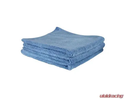 Chemical Guys Microfiber Towel 3-Pack, 16"x16", Blue, Workhorse Professional Quality - MICBLUE03