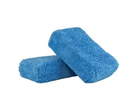Chemical Guys 2Pack 2inch x 4inch x 6inch Blue Premium Grade Microfiber Applicators