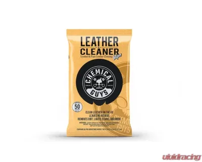 Chemical Guys 50ct Leather Cleaner Wipes - PMWSPI20850