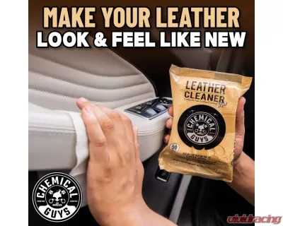 Chemical Guys 50ct Leather Cleaner Wipes - PMWSPI20850