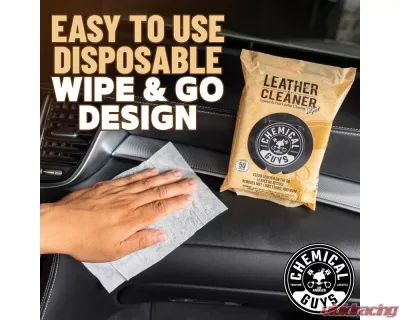 Chemical Guys 50ct Leather Cleaner Wipes - PMWSPI20850