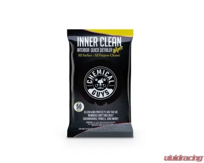 Chemical Guys 50ct InnerClean Interior Quick Detailer and Protectant Wipes - PMWSPI66350