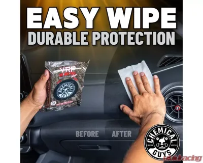 Chemical Guys 50ct VRP Vinyl | Rubber | Plastic Shine and Protectant Wipes - PMWTVD10750