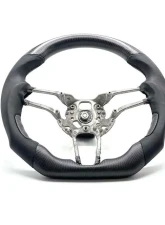 Porsche 991.2 | 718 | Cayenne 958.2 | Panamera 971 | Macan OEM Upgraded Steering Wheel Matte Carbon Black Stitch Smooth Leather                                     - VR-991-GT3-STRWHL - Image 3