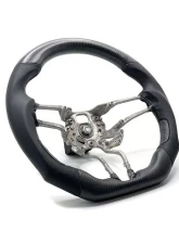 Porsche 991.2 | 718 | Cayenne 958.2 | Panamera 971 | Macan OEM Upgraded Steering Wheel Matte Carbon Black Stitch Smooth Leather                                     - VR-991-GT3-STRWHL - Image 3