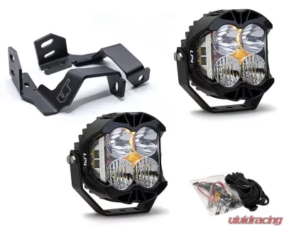 Ford F-250 | F-350 2017-2020 A-Pillar Light Bracket Kit w/Baja Designs Clear Lens LP4 Pro LED Driving/Combo Pair - VR-F250-915-297803