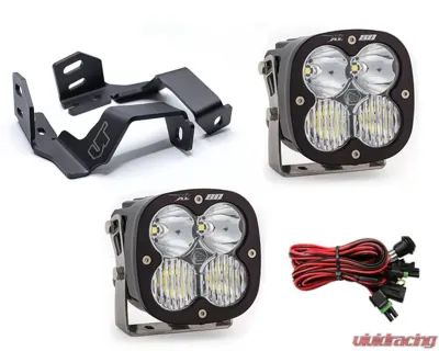 Ford F-250 | F-350 2017-2020 A-Pillar Light Bracket Kit w/Baja Designs Driving Combo Pattern XL80 Series LED Light Pods Pair - VR-F250-915-677803