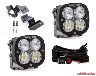 Chevrolet | GMC Trucks 2014-2018 A-Pillar Light Bracket Kit w/Baja Designs Driving Combo Pattern XL80 Series LED Light Pods Pair - VR-GMC-915-677803