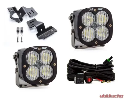 Chevrolet | GMC Trucks 2014-2018 A-Pillar Light Bracket Kit w/Baja Designs Wide Cornering Pattern XL80 Series LED Light Pods Pair - VR-GMC-915-677805