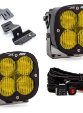 Chevrolet | GMC Trucks 2014-2018 A-Pillar Light Bracket Kit w/Baja Designs Amber Lens Wide Cornering Pattern XL80 Series LED Light Pods Pair                                     - VR-GMC-915-677815 - Image 6