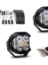 Jeep Wrangler JL | Gladiator JT 2018+ A-Pillar Adjustable Light Bracket Kit w/Baja Designs Clear Lens LP4 Pro LED Driving/Combo Pair                                     - VR-JEEP-915-297803 - Image 14