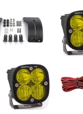 Jeep Wrangler JL | Gladiator JT 2018+ A-Pillar Adjustable Light Bracket Kit w/Baja Designs Amber Lens Driving Combo Pattern Squadron Pro Series LED Light Pods Pair                                     - VR-JEEP-915-497813 - Image 12