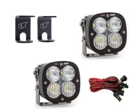Ram 1500 2009-2021 A-Pillar Light Bracket Kit w/Baja Designs Driving Combo Pattern XL80 Series LED Light Pods Pair