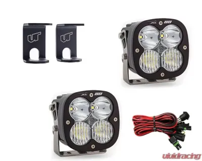 Ram 1500 2009-2021 A-Pillar Light Bracket Kit w/Baja Designs Driving Combo Pattern XL80 Series LED Light Pods Pair - VR-RAM-915-667803