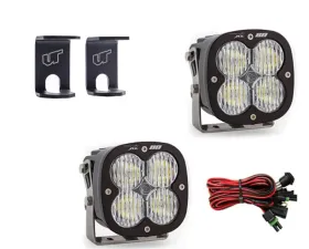 Ram 1500 2009-2021 A-Pillar Light Bracket Kit w/Baja Designs Wide Cornering Pattern XL80 Series LED Light Pods Pair