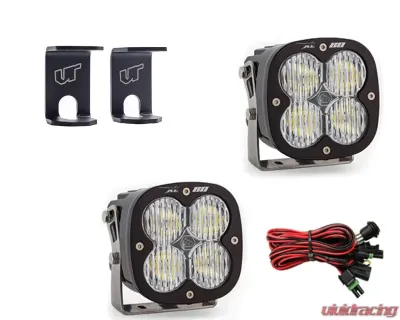 Ram 1500 2009-2021 A-Pillar Light Bracket Kit w/Baja Designs Wide Cornering Pattern XL80 Series LED Light Pods Pair - VR-RAM-915-667805