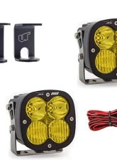 Ram 1500 2009-2021 A-Pillar Light Bracket Kit w/Baja Designs Amber Lens Driving Combo Pattern XL80 Series LED Light Pods Pair                                     - VR-RAM-915-677813 - Image 10
